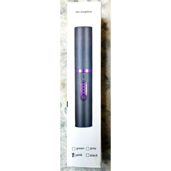 JMPONE Other - Cordless Rose Gold Hair Straightener Pink Rechargeable with Bag Cord & Manual 9”